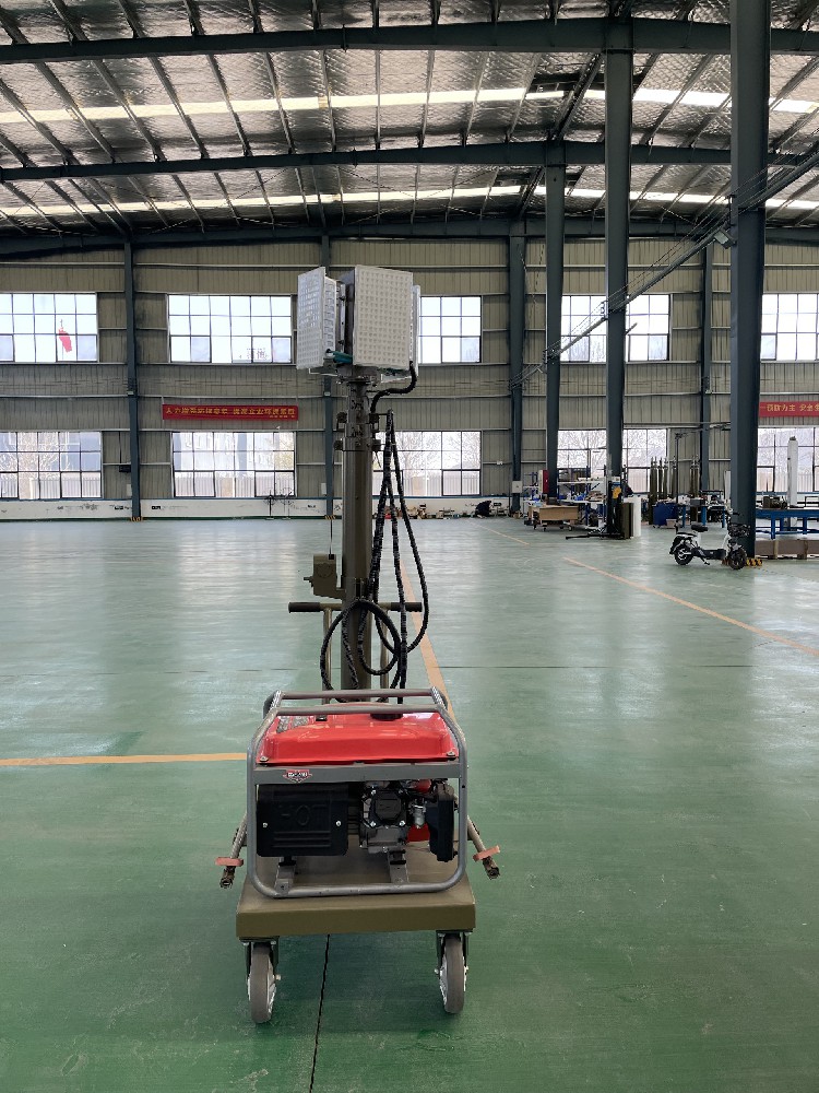 手推便攜式移動(dòng)升降照明燈塔工程 手推應(yīng)急照明燈車(chē)